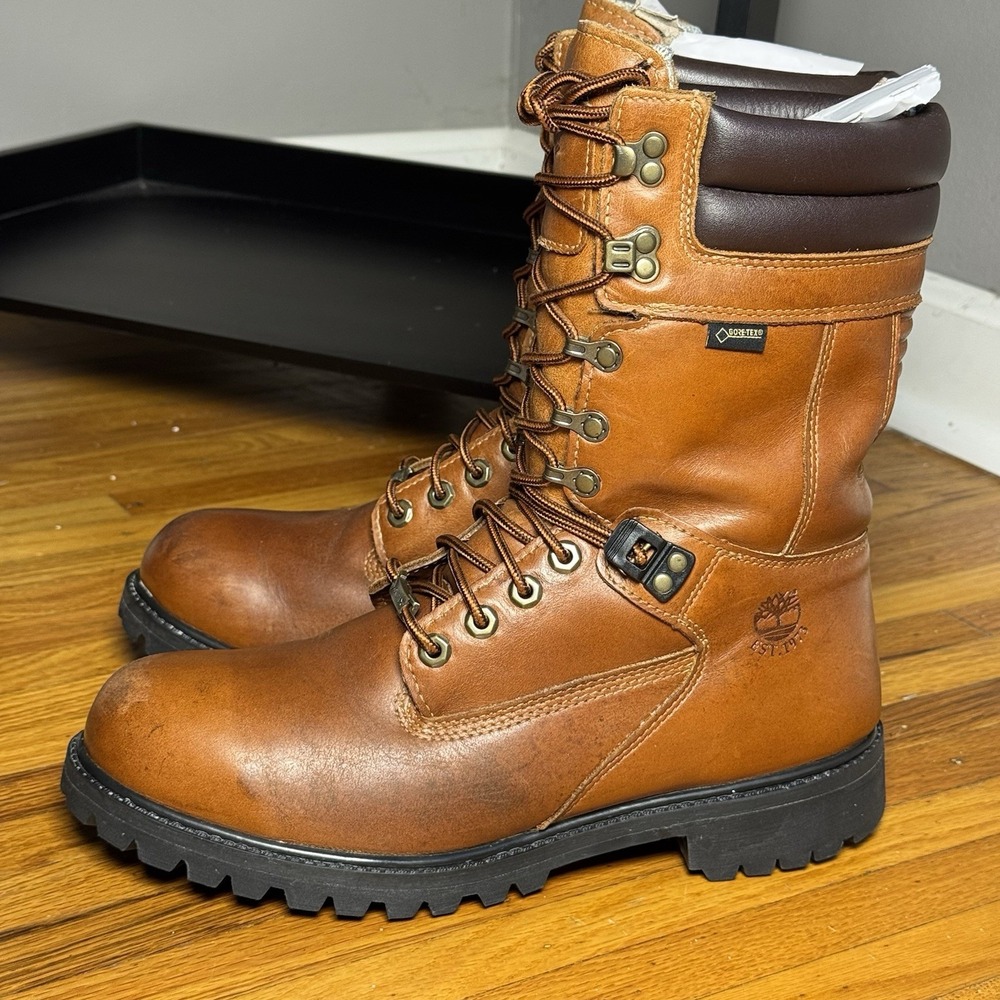Timberland Super Boot 40 Below 8 Inch Brown GTX Winter A1Z56 Mens 10